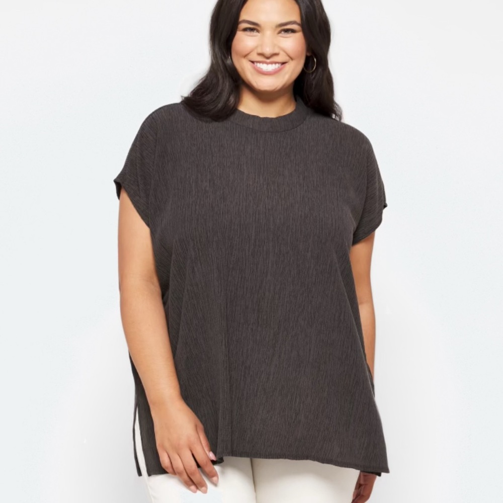 Eileen Fisher Charcoal Blouse